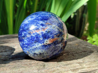 Polished Sodalite Spheres x 2 From Kunene River, Namibia