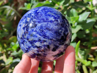 Polished Sodalite Spheres x 2 From Kunene River, Namibia