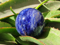 Polished Sodalite Spheres x 2 From Kunene River, Namibia