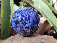 Polished Sodalite Spheres x 2 From Kunene River, Namibia