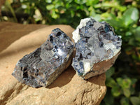 Natural Bright Silver Lead Galena Cobbed Specimens x 12 From Kaokoveld, Namibia