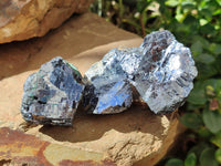 Natural Bright Silver Lead Galena Cobbed Specimens x 12 From Kaokoveld, Namibia