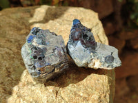 Natural Bright Silver Lead Galena Cobbed Specimens x 12 From Kaokoveld, Namibia