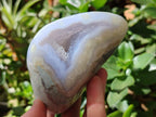 Polished Blue Lace Agate Standing Free Forms x 2 From Nsanje, Malawi