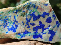 Natural Azurite And Malachite On Dolomite Specimens x 12 From Kaokoveld, Namibia