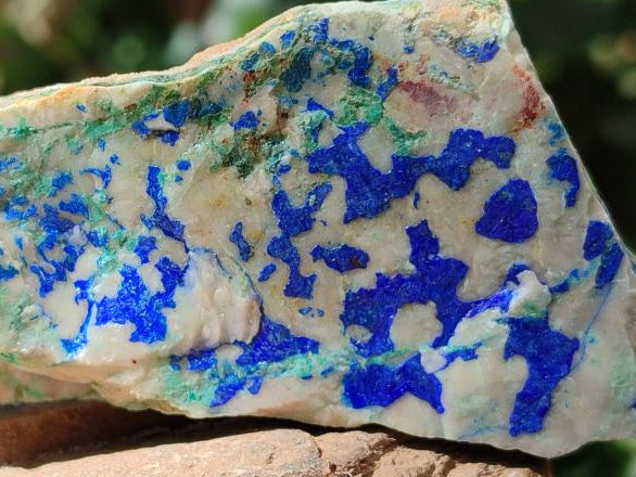 Natural Azurite And Malachite On Dolomite Specimens x 12 From Kaokoveld, Namibia