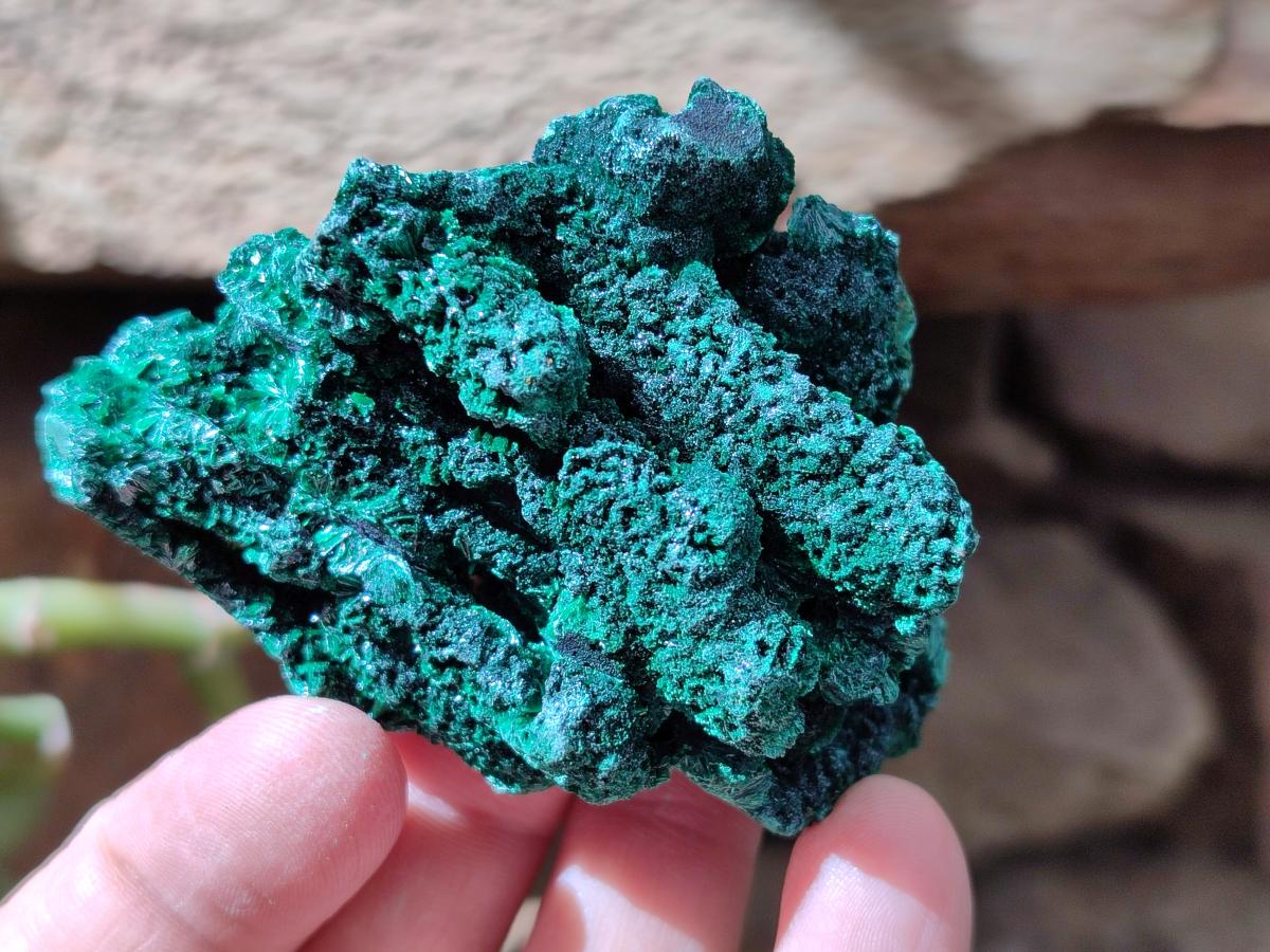 Natural Silky Malachite Specimens x 6 From Kasompe, Congo