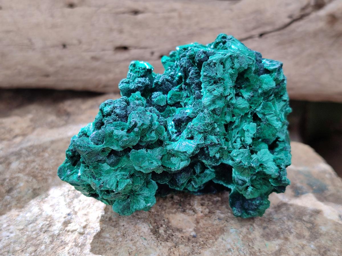 Natural Silky Malachite Specimens x 6 From Kasompe, Congo