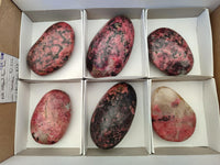 Polished Rhodonite Free Forms x 6 From Rhusinga, Zimbabwe