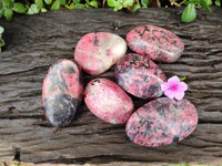 Polished Rhodonite Free Forms x 6 From Rhusinga, Zimbabwe