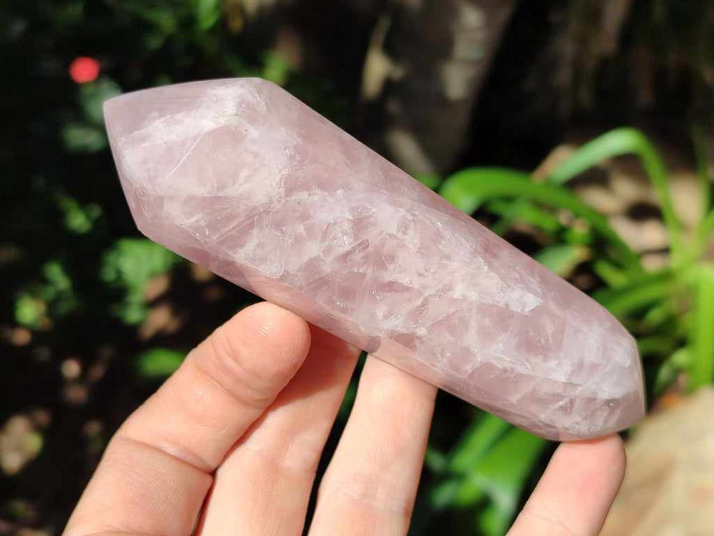 Polished Double Terminated Rose Quartz Crystals x 6 From Madagascar - Toprock Gemstones and Minerals 