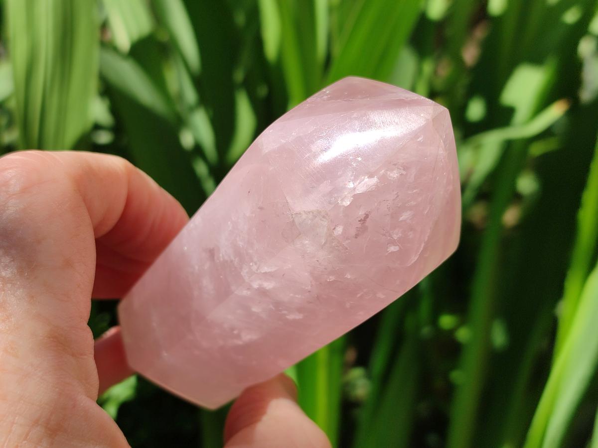 Polished Double Terminated Rose Quartz Crystals x 6 From Madagascar - Toprock Gemstones and Minerals 
