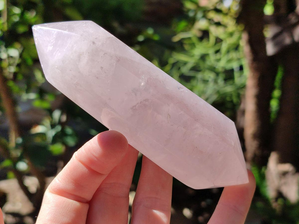 Polished Double Terminated Rose Quartz Crystals x 6 From Madagascar - Toprock Gemstones and Minerals 