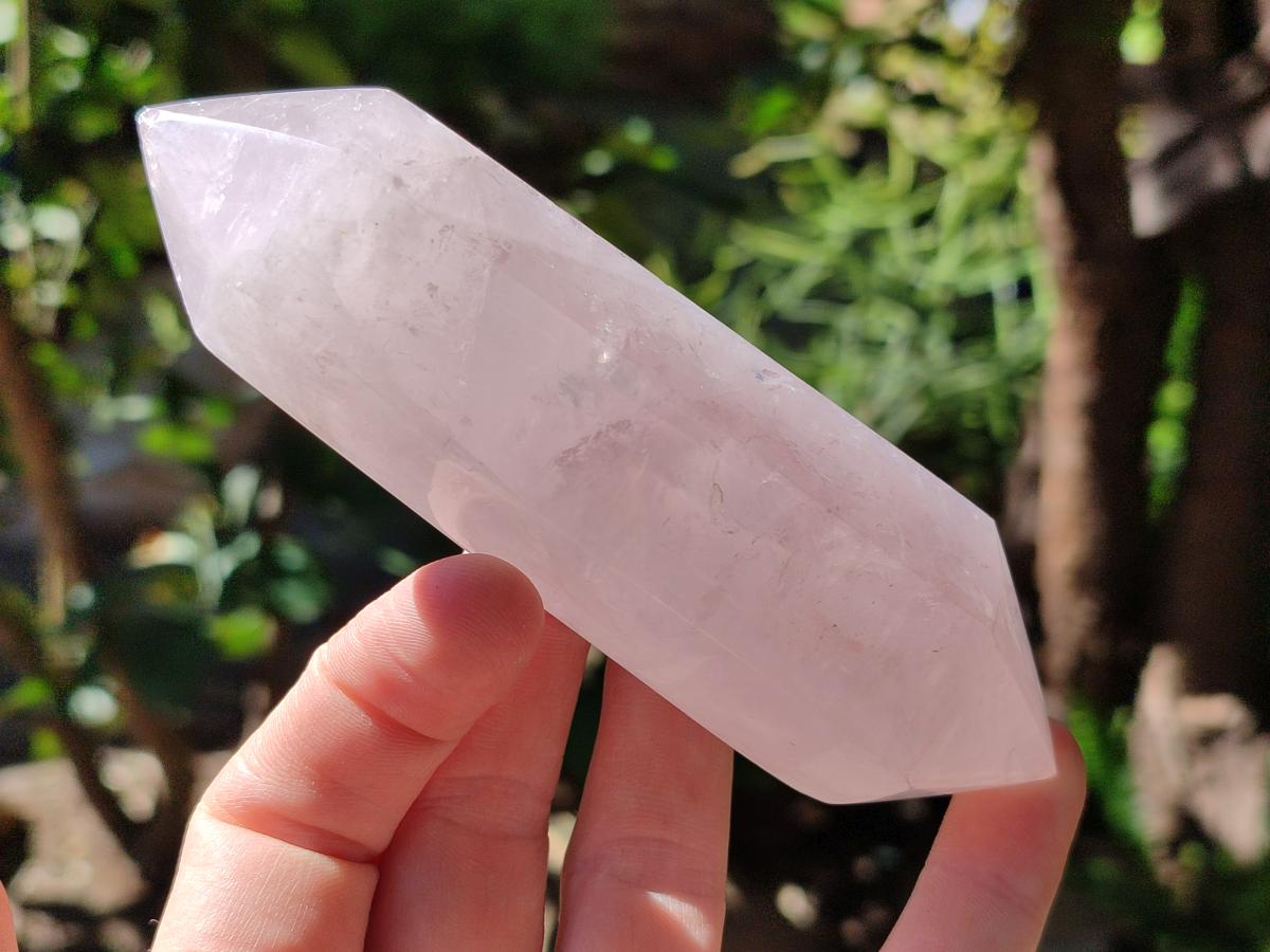 Polished Double Terminated Rose Quartz Crystals x 6 From Madagascar