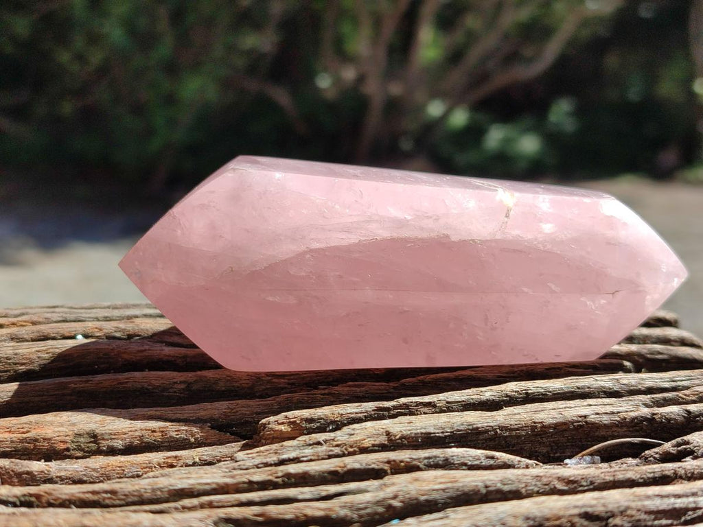 Polished Double Terminated Rose Quartz Crystals x 6 From Madagascar - Toprock Gemstones and Minerals 
