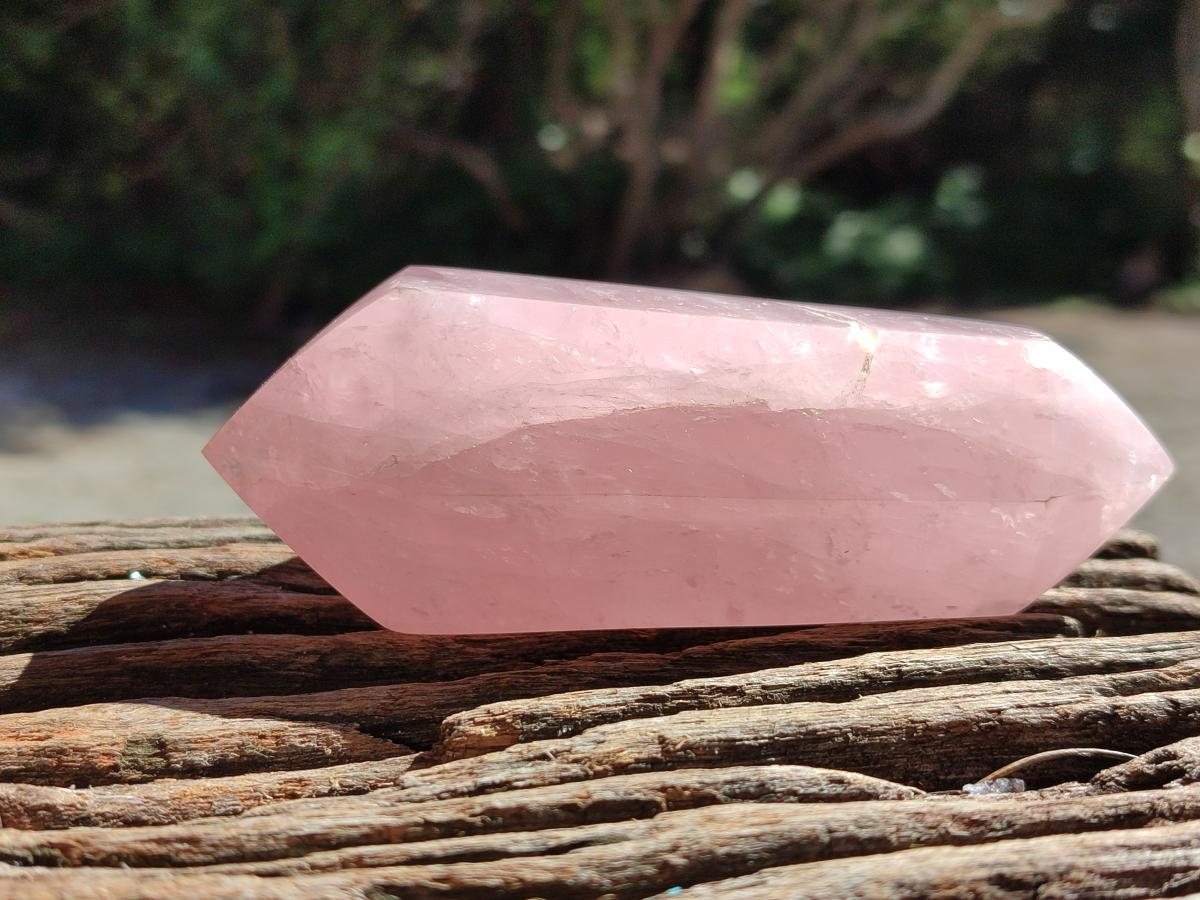 Polished Double Terminated Rose Quartz Crystals x 6 From Madagascar - Toprock Gemstones and Minerals 