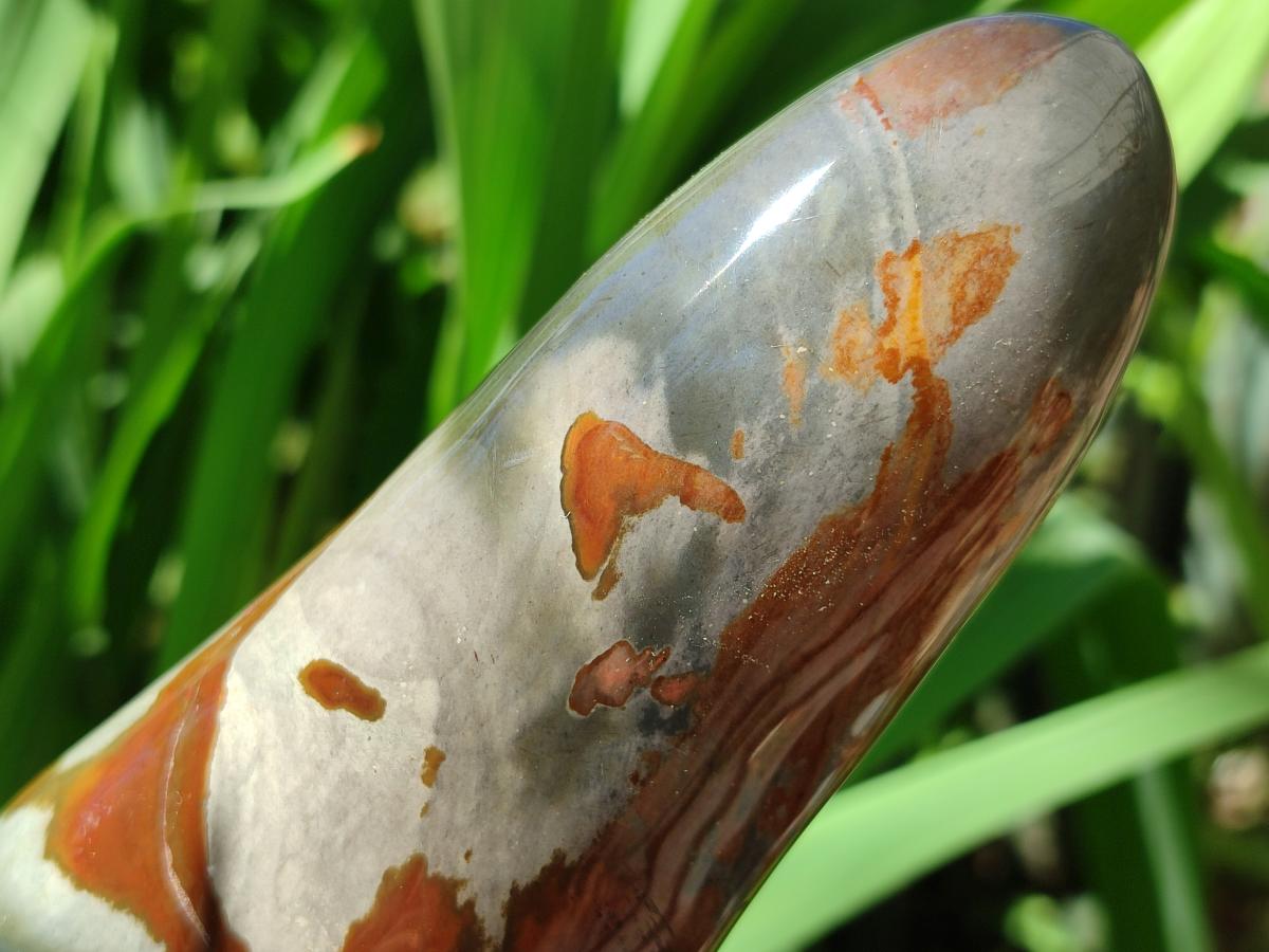 Polished Polychrome Jasper Standing Free Forms x 3 From NW Coast, Madagascar