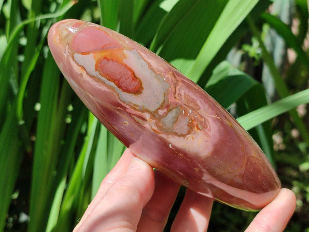 Polished Polychrome Jasper Standing Free Forms x 3 From NW Coast, Madagascar
