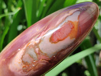 Polished Polychrome Jasper Standing Free Forms x 3 From NW Coast, Madagascar