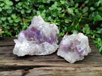 Natural Jacaranda Amethyst Clusters x 2 From Mumbwa, Zambia