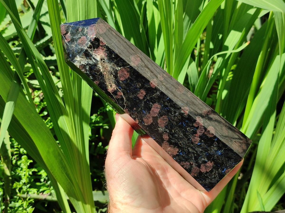 Polished Blue Speck Iolite Water Sapphire Tower x 1 From Ambatofinandrahana, Madagascar