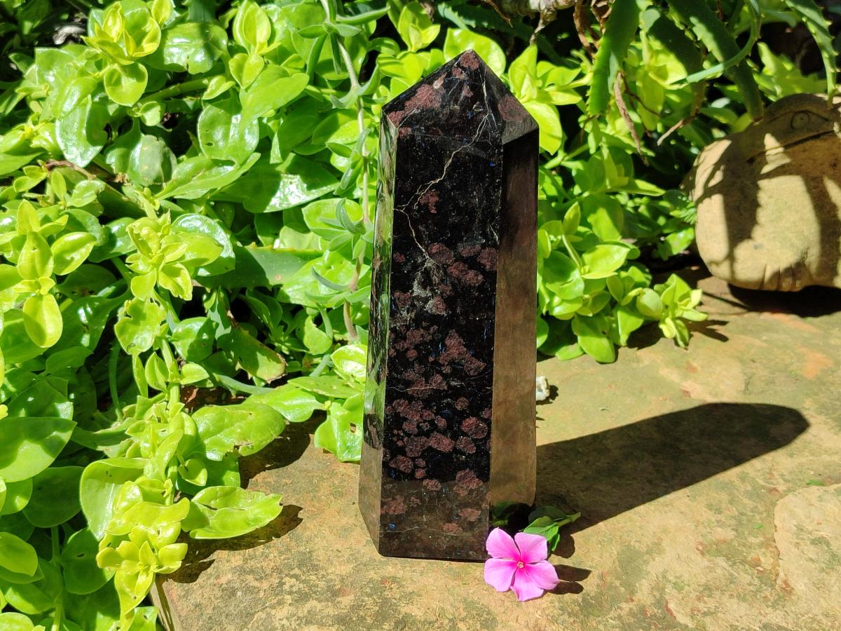 Polished Blue Speck Iolite Water Sapphire Tower x 1 From Ambatofinandrahana, Madagascar