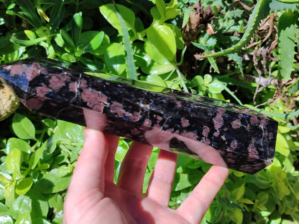 Polished Blue Speck Iolite Water Sapphire Tower x 1 From Ambatofinandrahana, Madagascar