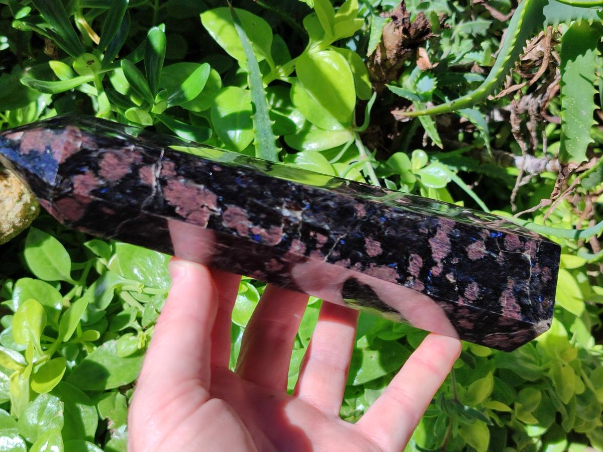 Polished Blue Speck Iolite Water Sapphire Tower x 1 From Ambatofinandrahana, Madagascar