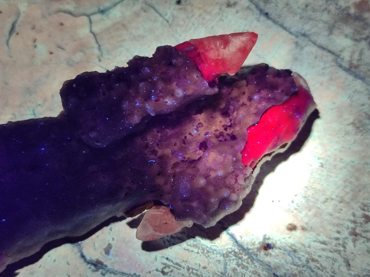 Natural Drusy Quartz Coated Spearhead Calcite Specimens x 12 From Albert's Mountain, Lesotho