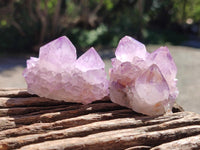 Natural Sunburst Amethyst Spirit Clusters x 12 From Boekenhouthoek, South Africa