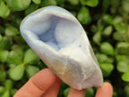 Polished Blue Lace Agate Standing Free Forms x 6 From Nsanje, Malawi