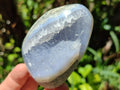 Polished Blue Lace Agate Standing Free Forms x 6 From Nsanje, Malawi - Toprock Gemstones and Minerals 