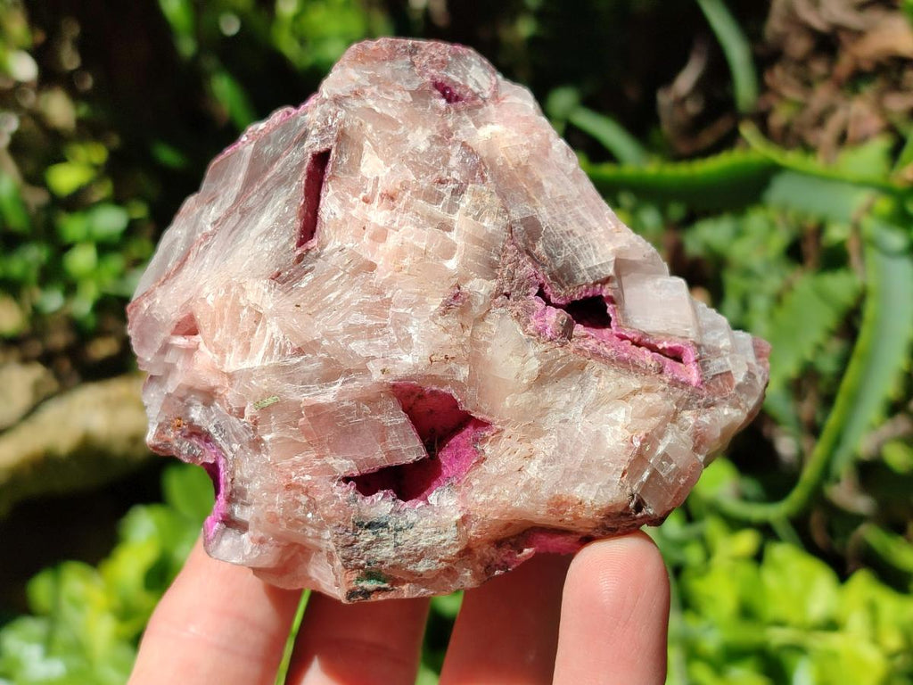 Natural Salrose Cobaltion Dolomite with Malachite Specimens x 4 From Kakanda, Congo - Toprock Gemstones and Minerals 