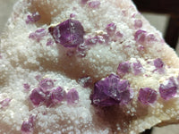 Natural Purple Cubic Fluorite On White Matrix Specimens x 12 From Khorixas, Namibia