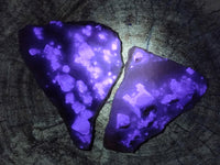 Natural Purple Cubic Fluorite On White Matrix Specimens x 12 From Khorixas, Namibia