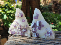 Natural Purple Cubic Fluorite On White Matrix Specimens x 12 From Khorixas, Namibia