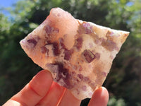 Natural Purple Cubic Fluorite On White Matrix Specimens x 12 From Khorixas, Namibia