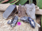 Natural Smokey Quartz Crystals x 5 From Mulanje, Malawi