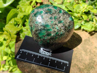 Polished Emerald Mica 'Mutokolite' Standing Free Forms x 3 From Mutoko, Zimbabwe