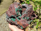 Natural XL Drusy Quartz Coated Ball Malachite On Dolomite Specimen x 1 From Mindingi Mine, Kambove, Congo
