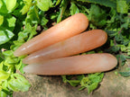 Polished Orange Twist Calcite Massage Wands x 9 From Maevantanana, Madagascar