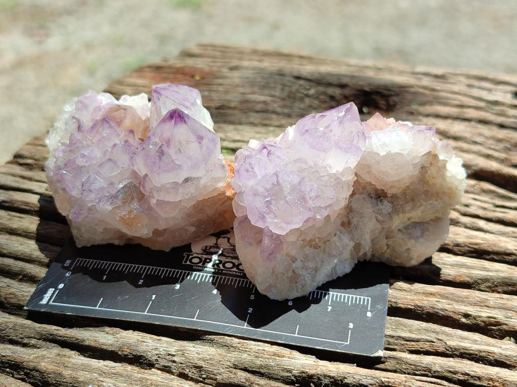 Natural Sunburst Amethyst Spirit Clusters And Crystals x 12 From Boekenhouthoek, South Africa