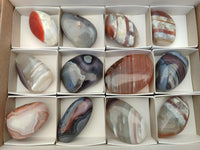 Polished Red Shashe River Agate Free Forms x 12 From Shashe River, Zimbabwe