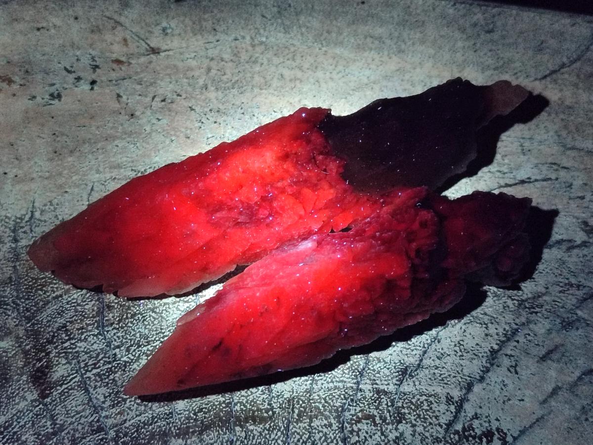 Natural Drusy Quartz Coated Calcite Pseudomorph Spearhead Specimens x 12 From Albert's Mountain, Lesotho