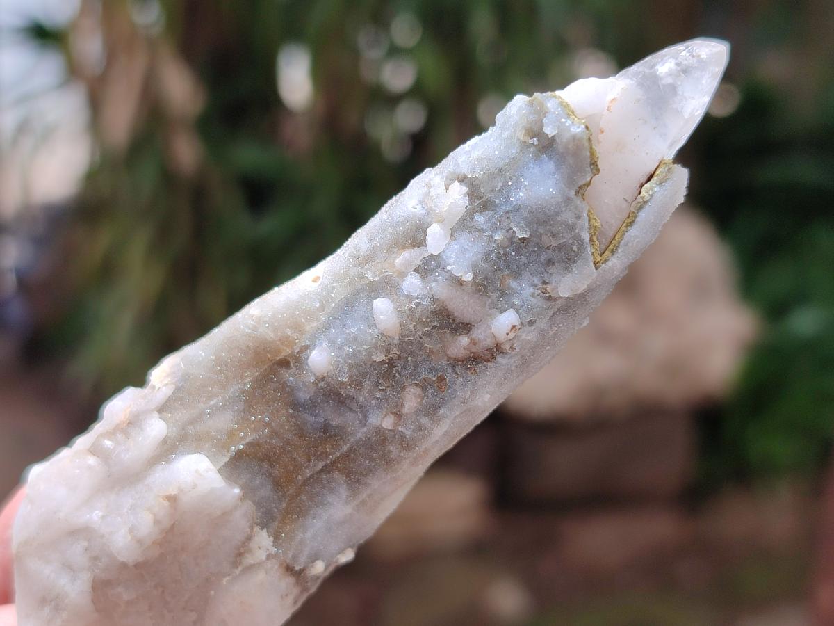 Natural Drusy Quartz Coated Calcite Pseudomorph Spearhead Specimens x 12 From Albert's Mountain, Lesotho