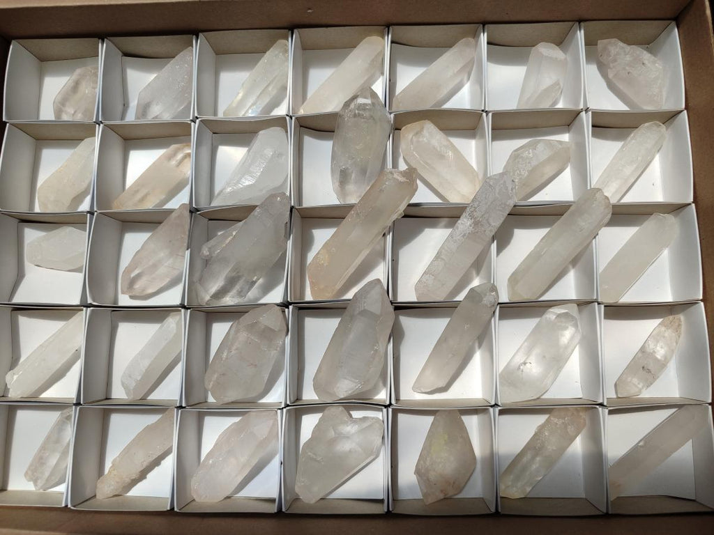 Natural Clear Quartz Crystals x 35 From Madagascar