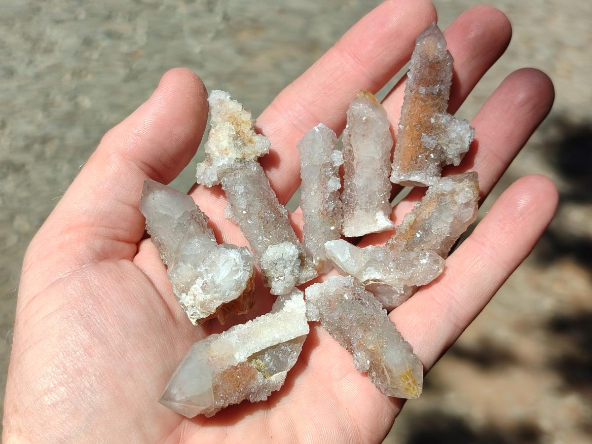 Natural Limonite Fairy Spirit Quartz Crystals x 70 From Boekenhouthoek, South Africa