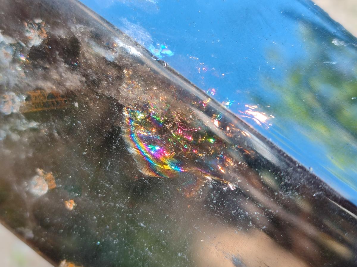 Polished On One Side Smokey Marion Quartz Crystals x 2 From Zomba, Malawi