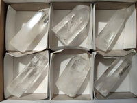 Polished Clear Quartz Crystals x 6 From Madagascar
