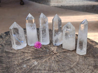 Polished Clear Quartz Crystals x 6 From Madagascar